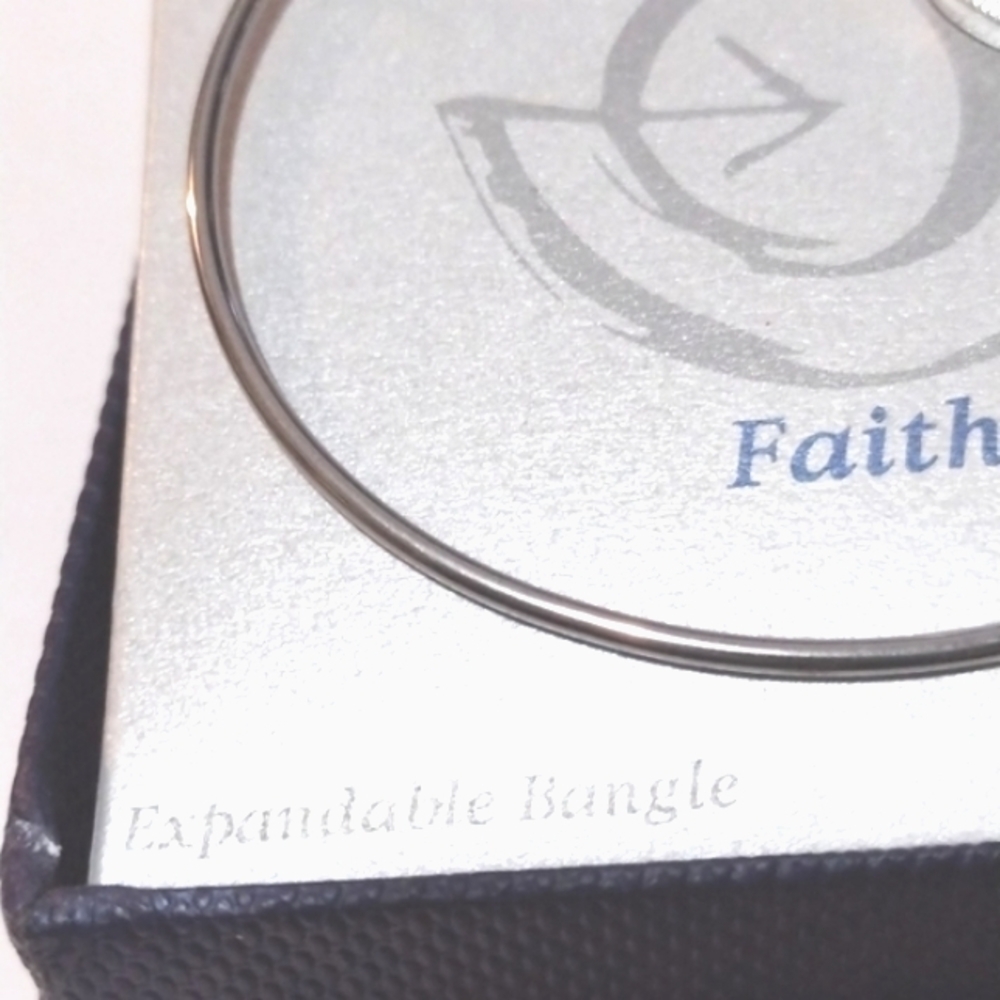 LOVE THIS LIFE FAITH STERLING SILVER EXPANDABLE BRACELET W/CHARMS-NWT - Picture 5 of 9